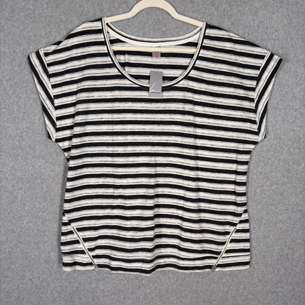 Lane Bryant Shirt 18 20 Gray‎ Active Zippers Stretch Comfort Soft Casual NEW $50